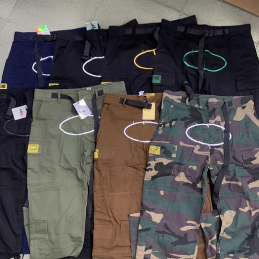 Designer Men's Casual Trousers Youth Harajuku Style Work Trousers Straight Winter Warm Trousers Printed Trousers Buckle