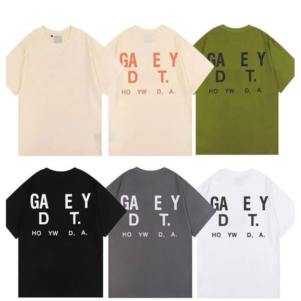 Designer men's cotton shirt casual summer fashion trend the same short sleeve simple everything T-shirt letter print breathable short s