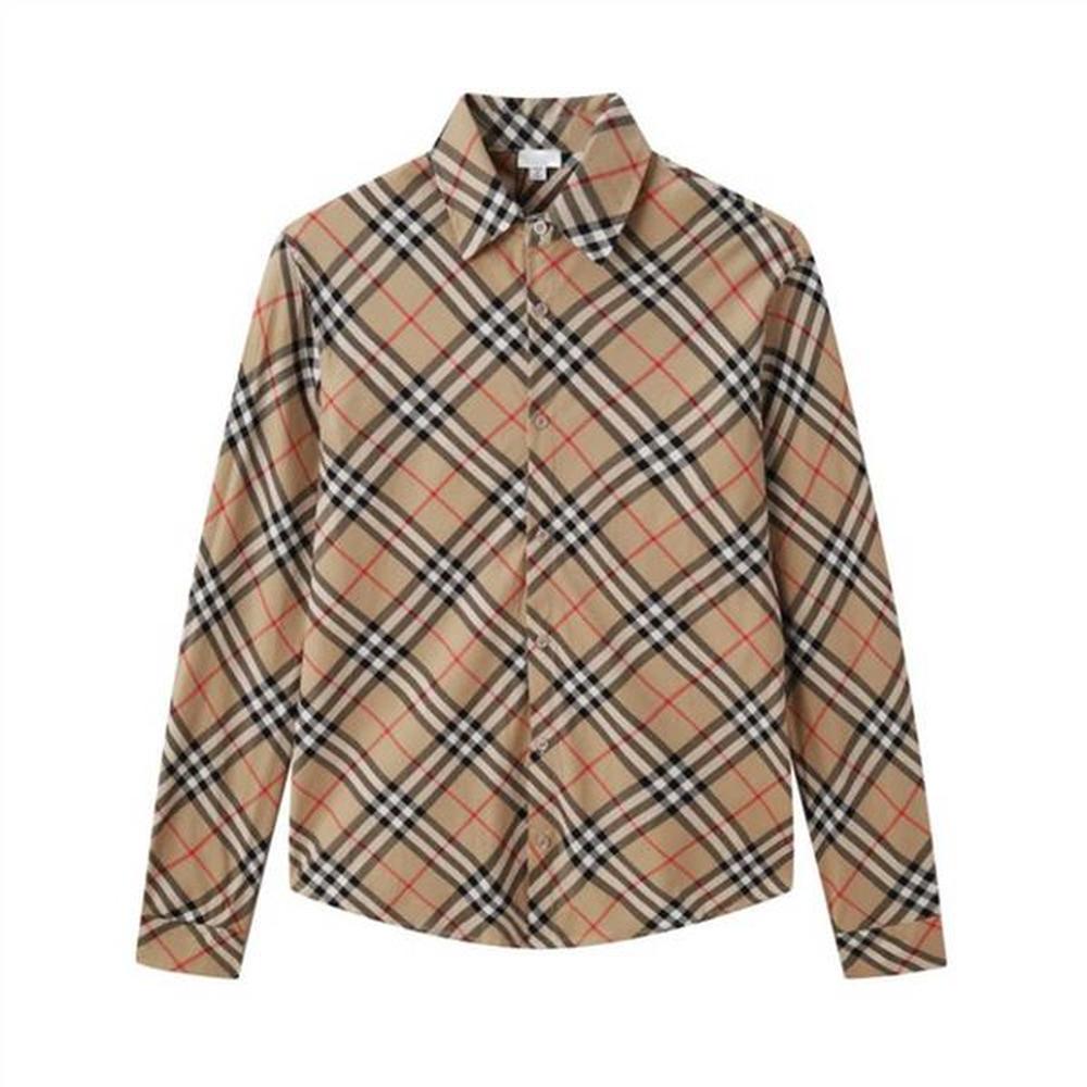 Designer Mens Dress Shirt casual Slim Silk T-shirt Long sleeve Casual business clothing plaid men &08