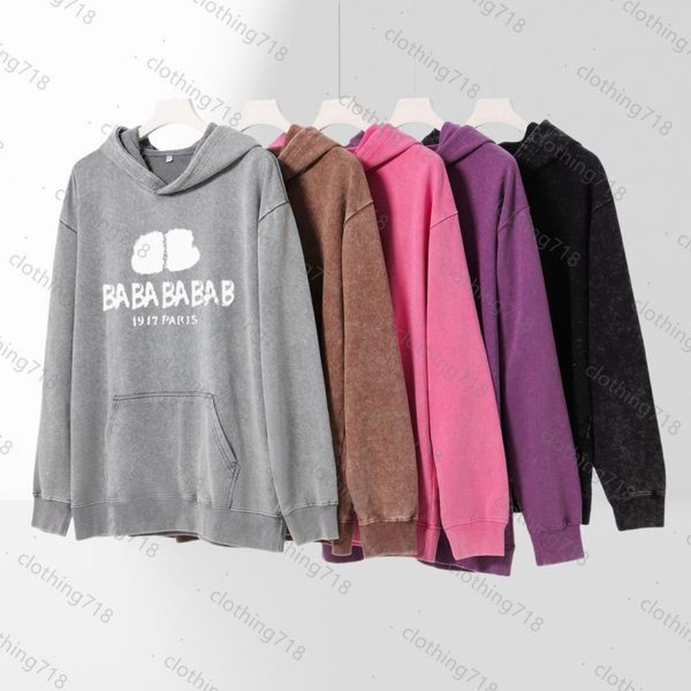 Designer mens hoodie wax printing retro style jacket fashion women hoodies sport fashion hooded pullover S M L XL 2XL round neck clothes swe