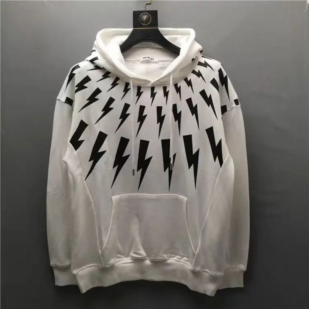 Designer Mens Hoodies Luxury Graffiti Brand Neil Barrett Thunderbolt Sweatshirts Hip Hop Skateboard Parkour Streetwear Jogger Street Cotton