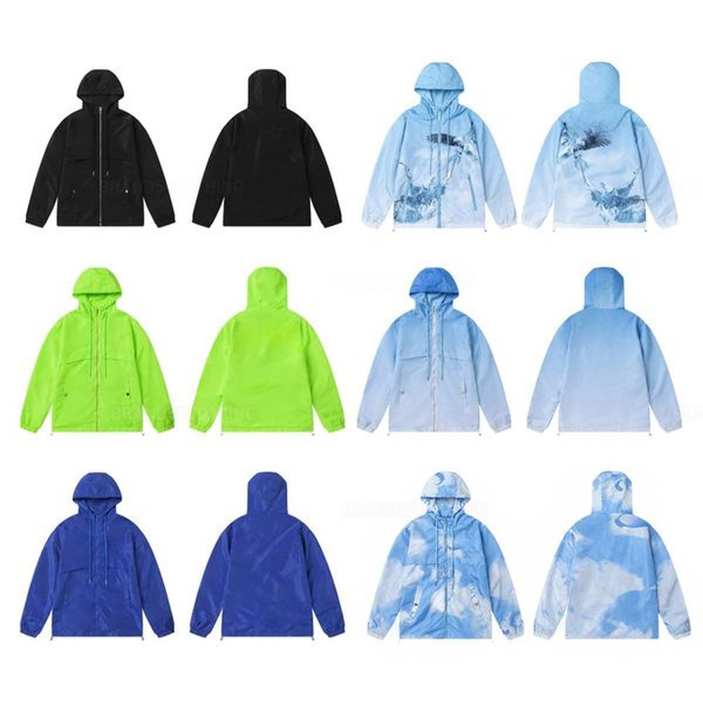 Designer Mens Jackets Windbreaker Bomber in Leather Waterproof coat Fabrics Embroidered Details Available in Black Blue -Veste Homme Irongat