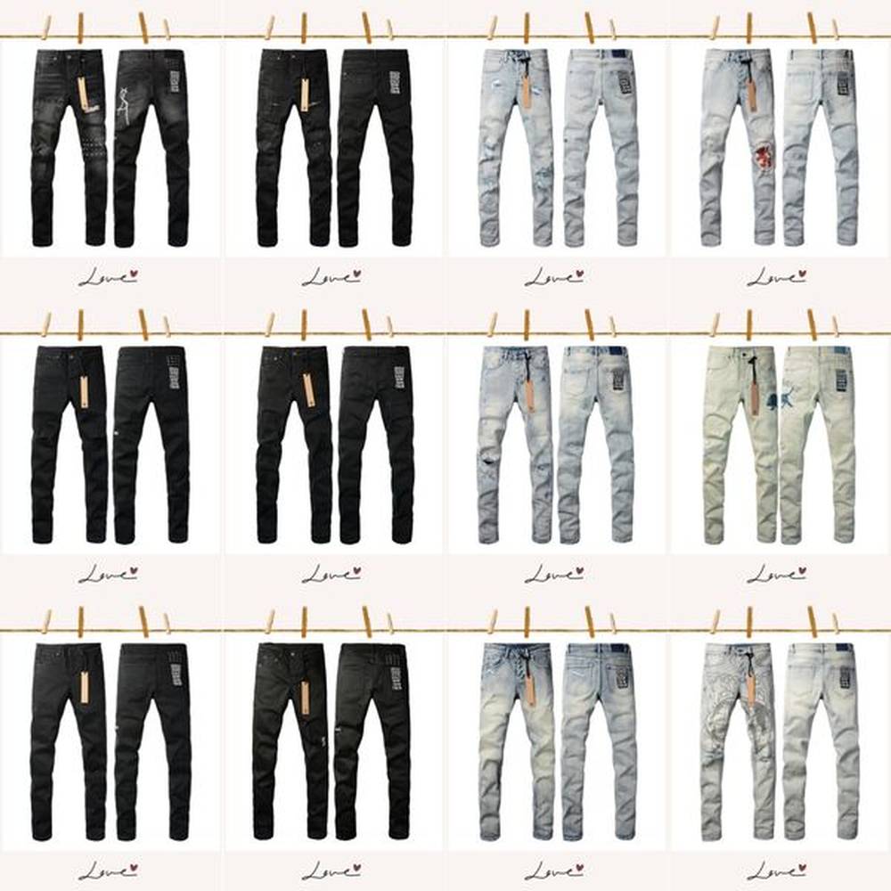 designer mens jeans ksubi jeans High Street Hole Star Patch Men's womens star embroidery denim jeans stretch slim-fit jnco y2k jeans pa