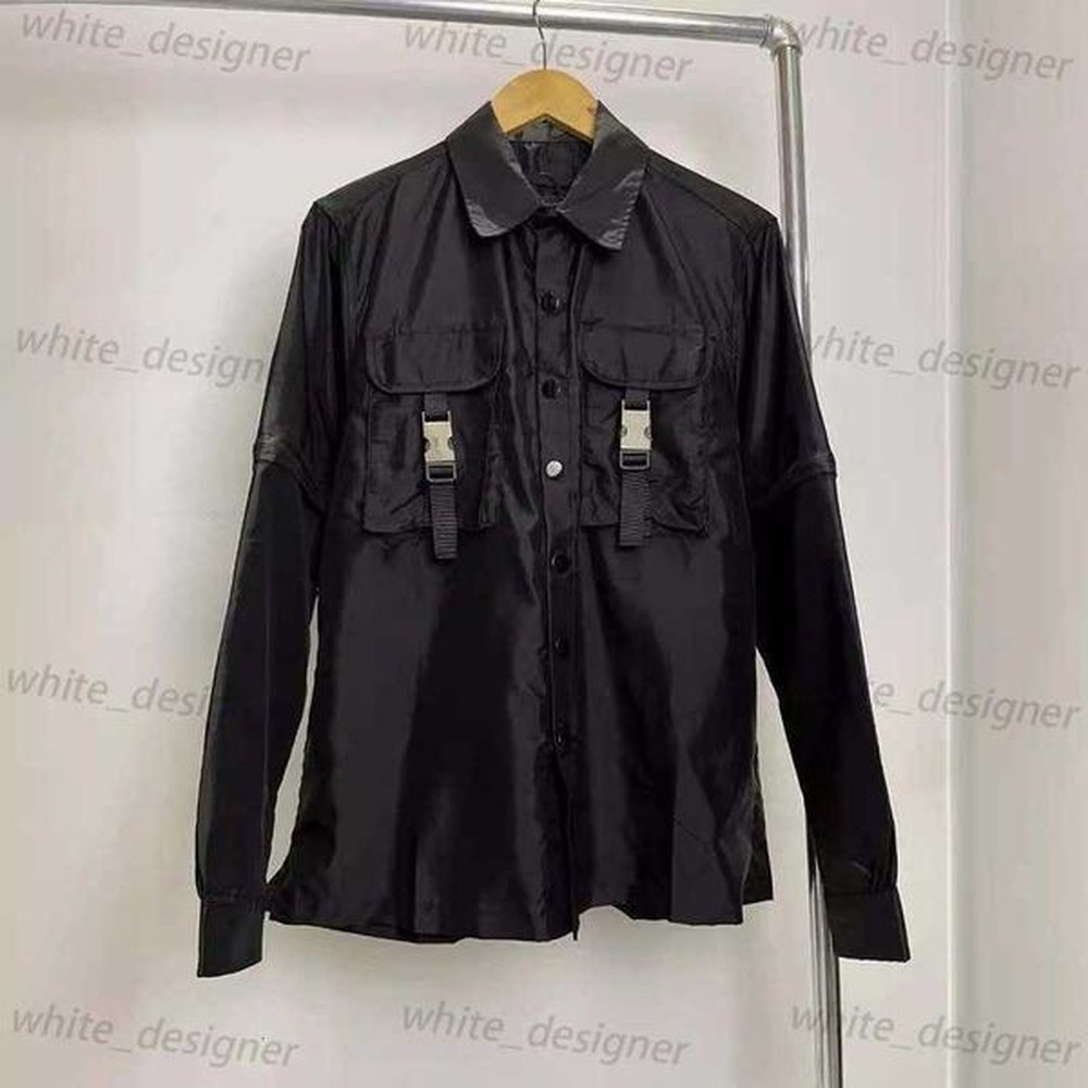 designer Mens plus size Jackets Coats Nylon workwear jacket for men and women high arcade jacket detachable sleeve shirt trendy short sleeve