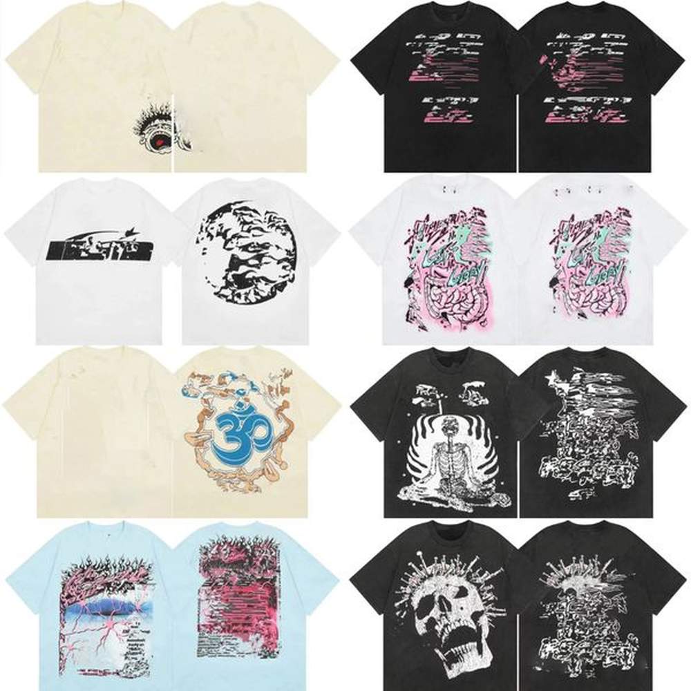 Designer Mens T Shirt Women's T-shirt Rap T-shirt High Street Wash Fashion Retro Short Sleeve Printed Tee shirts top tops cotton Round