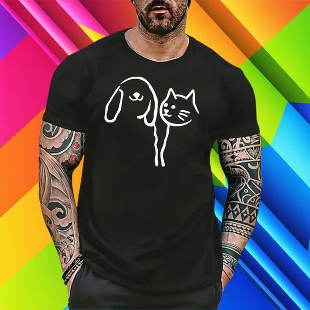 Designer Mens T Shirts cat Breathable Soft Sports Casual Anime 230g Cotton Tshirt for Man Woman Fashion Design Polos