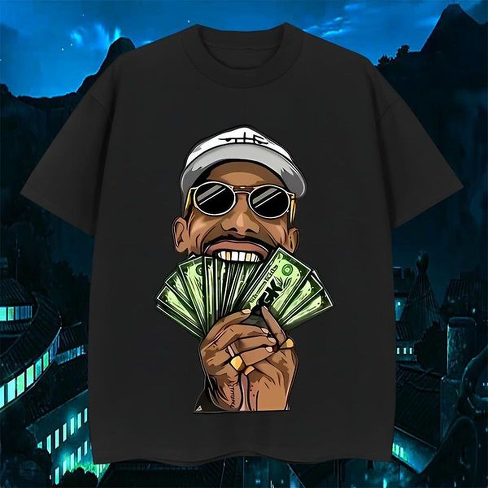 Designer Mens T Shirts 100% Cotton 230g money Summer Casual DIY Printed Crew Neck Tshirts Classic Tops Tees