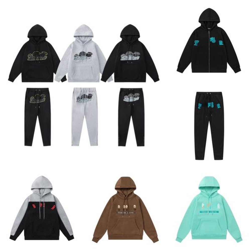 designer mens tracksuit zip up fleece letter embroidery y2k hoodie men long sleeve cotton pullover sweatsuit track suit sweatpants set S-XL