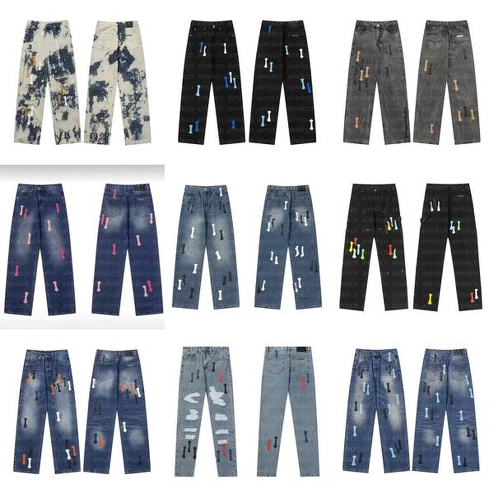 Designer Mens women cross Jeans Jeans Hip Hop cross men High Street Fashion Brand Cycling Motorcycle cross straight jean Pants