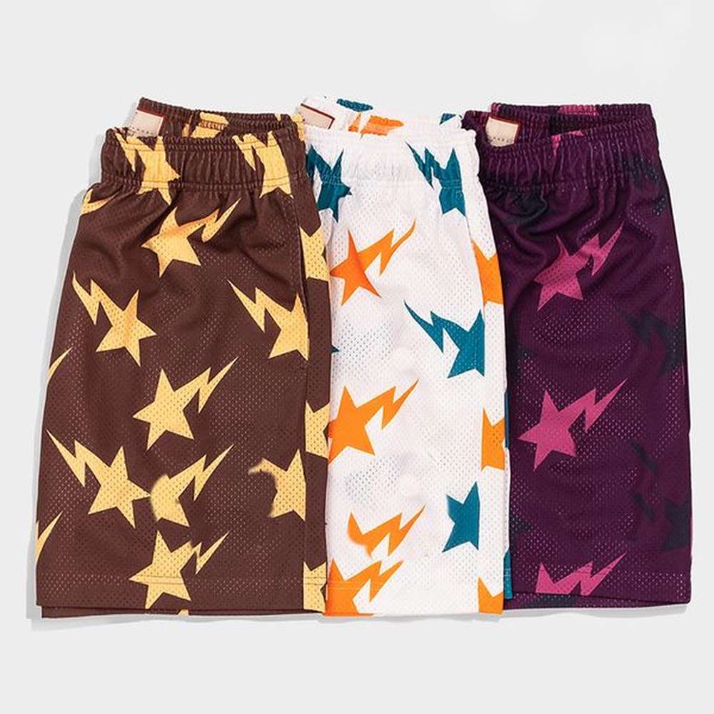 Designer Mesh Shorts for Men Quick Drying Sports Beach Swim Shorts with Pockets