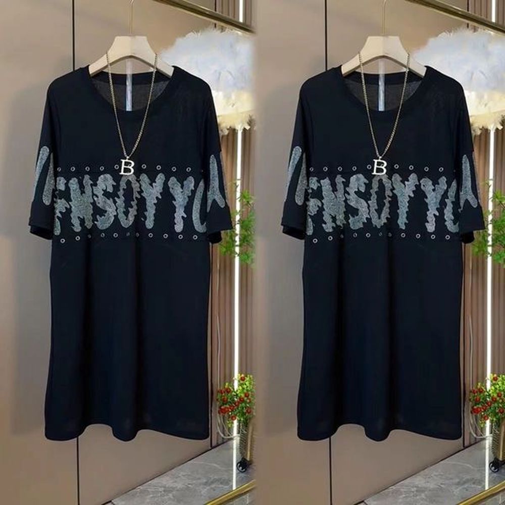 designer new plussize midskirt dress summer fall womens dress loose