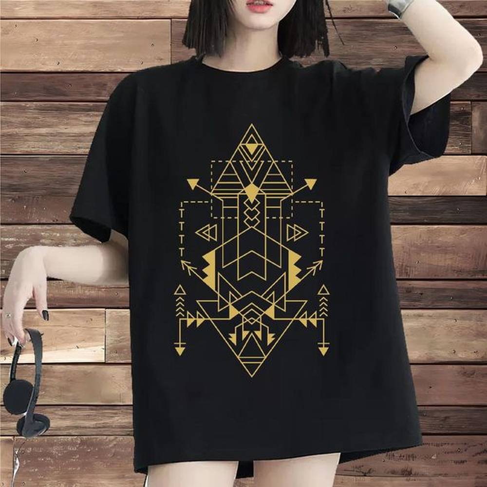 designer nice unisex tshirts g pure cotton geometric line outdoor