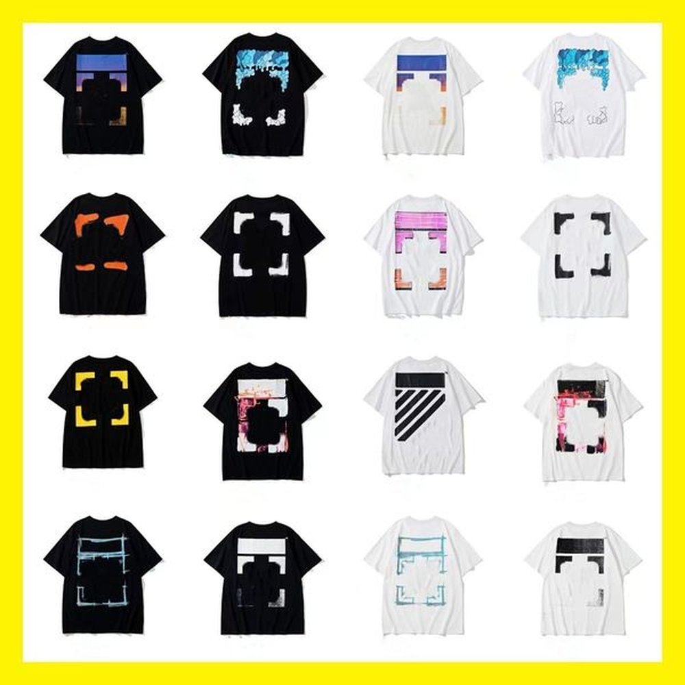 Designer ofWhite Men's T-shirt Street Hip Hop Trendy Printing Luxury Women's T-shirt Pure Cotton Breathable Sweat-absorbing Couple