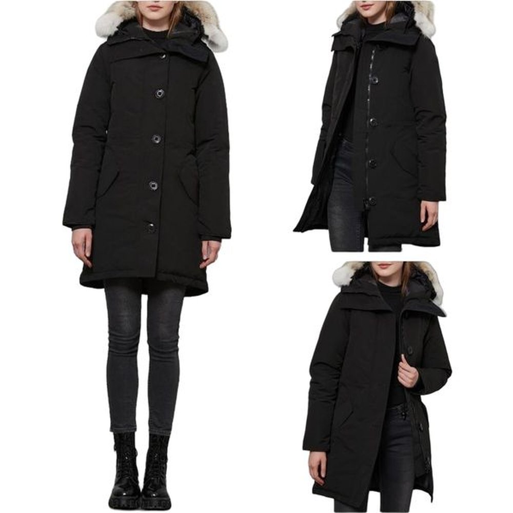 designer parkas womens goose down jacket elegant winter mediumlong jackets