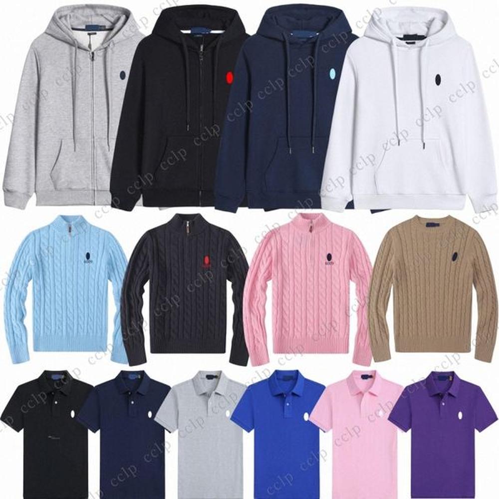 Designer Polo Hoodie Mens Sweaters Tracksuit Zipper Men Sweater Business Casual Jogger Tracksuits Tops Polo Set Casual Half Zipper Hoodies R