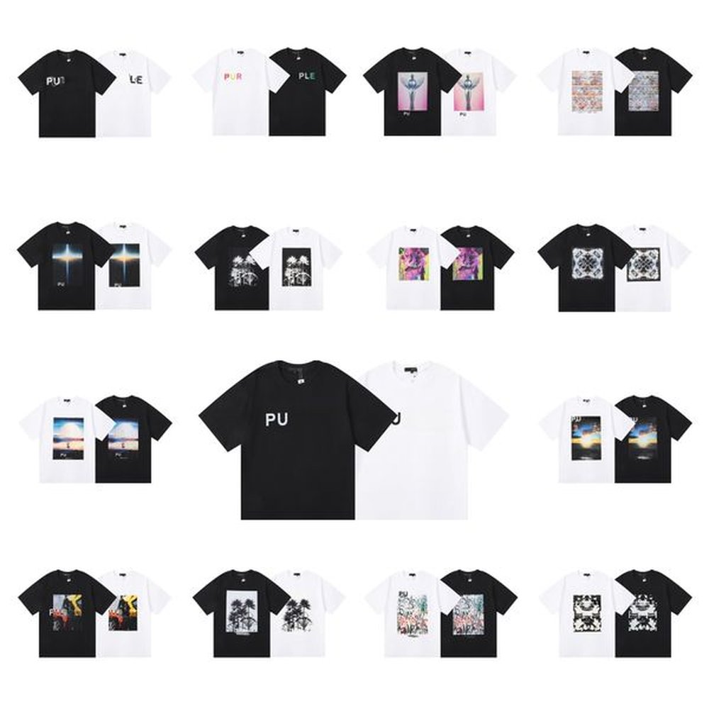 2024 Designer Pur Mens T-shirt Men's Plus Tees & Polos Shirts Letter Printed Clothing