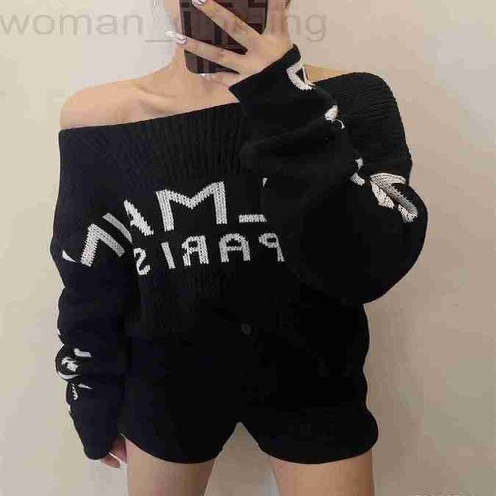 designer sexy chic slash neck sweater women clothing off shoulder