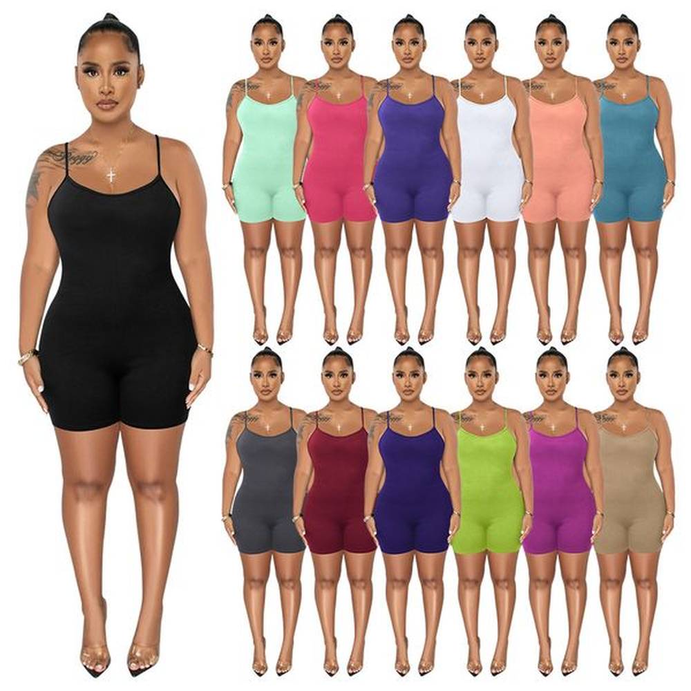designer sexy rompers women summer sleeveless spaghetti straps jumpsuits