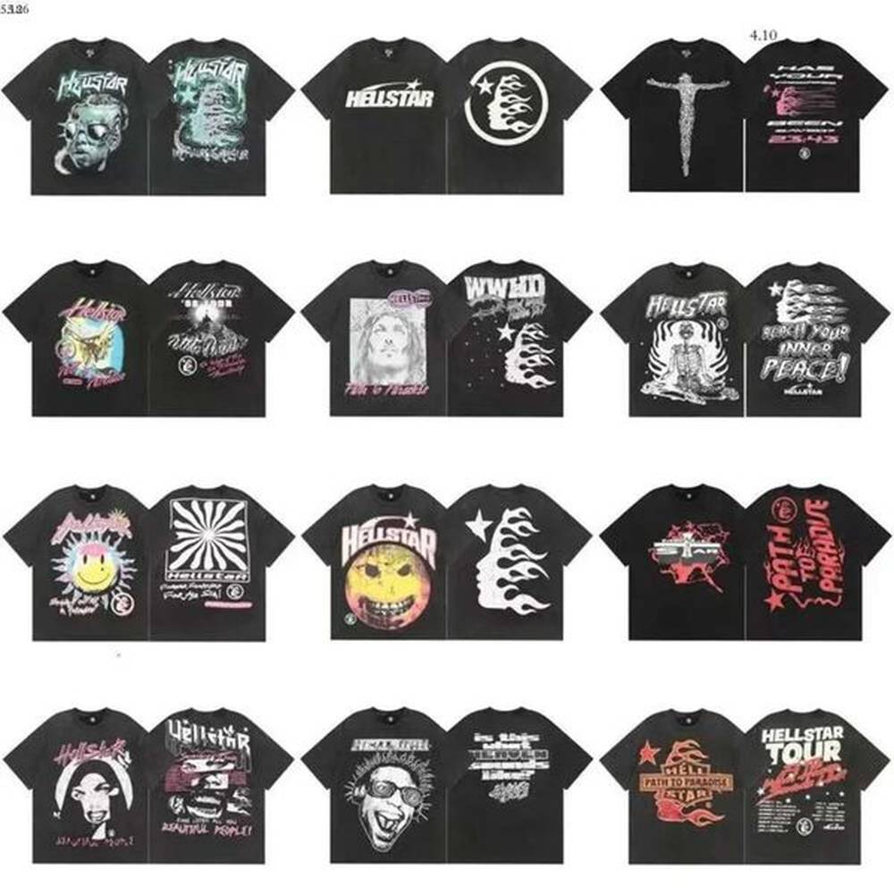 Designer Shirt Luxury T Shirts Hell Starr T Shirts For Men Hellstart Shirt Loose Fitting Summer Short Sleeve Graphic Tee Clothing Hellstart