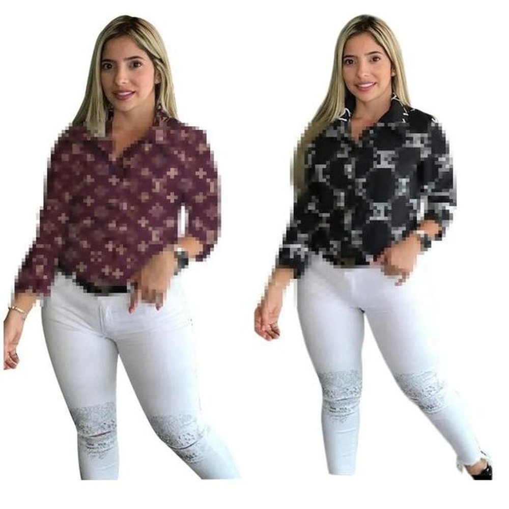 designer shirt womens tops long sleeve lapel button blouses office