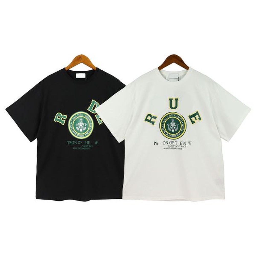 2023 designer shirts Summer Mens T-Shirts Womens rhudes Designers For Men tops Letter polos Embroidery tshirts Clothing Short Sleeved tshirt