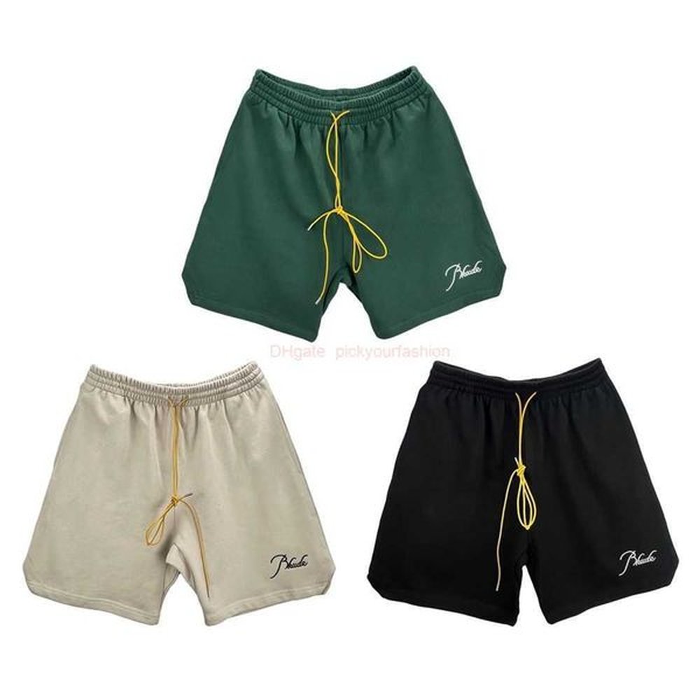 Designer Short Fashion Casual Clothing Beach shorts Fashion Brand Rhude Embroidered Letter Summer Cotton Shorts Mens Loose Sweatpants High S
