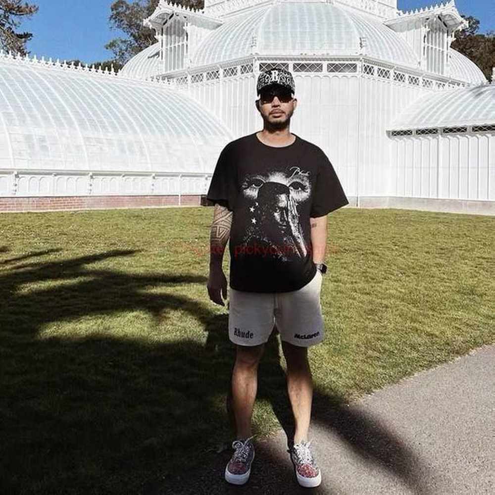 Designer Short Fashion Casual Clothing Beach shorts Rhude Co Branded Mclaren Summer New Letter Embroidery American Casual Mens Drawstring Hi