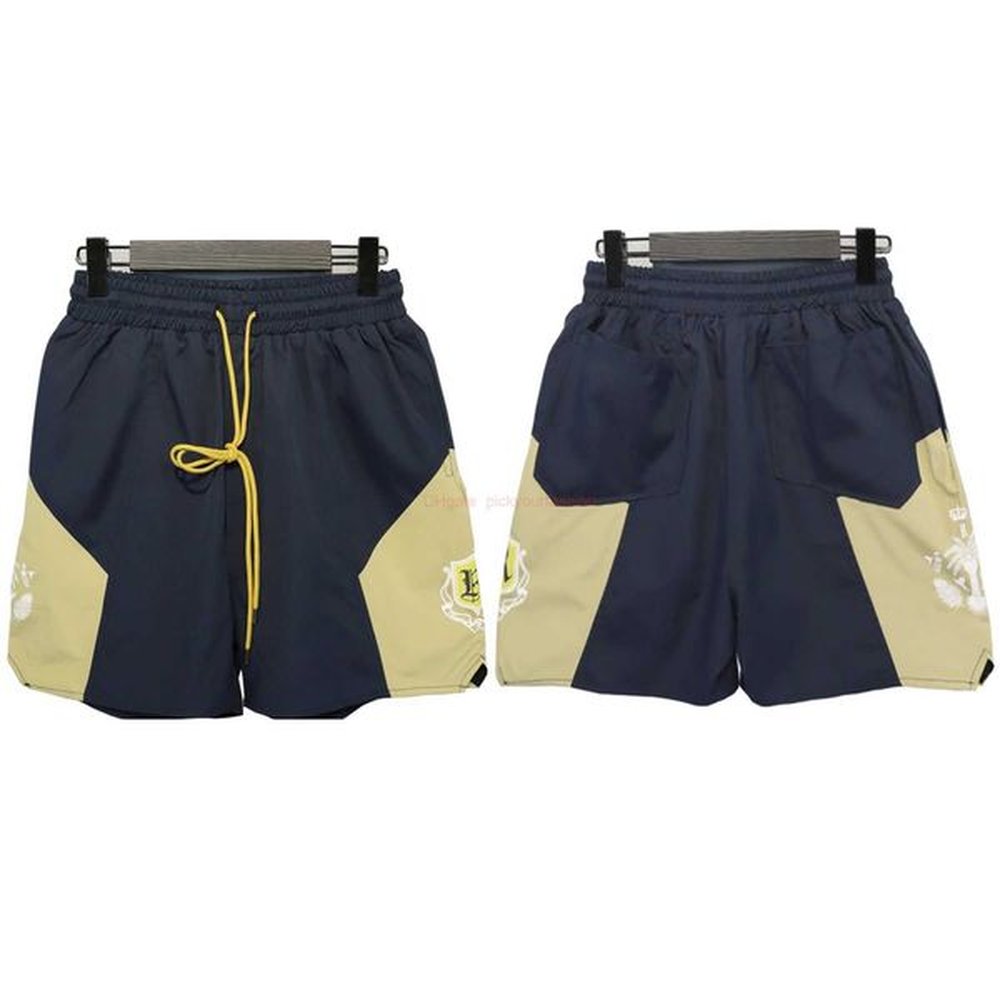 Designer Short Fashion Casual Clothing Beach shorts Rhude Mens Coconut Tree Letter Printing Colored Sports Shorts Summer Loose Casual Capris