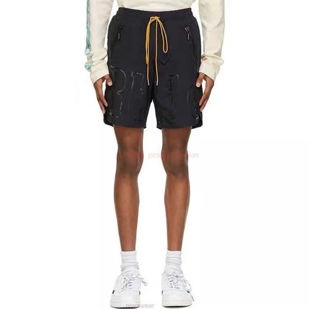 Designer Short Fashion Casual Clothing Beach shorts 2023 Summer Shorts Fashion Mens Handsome Rhude Letter Breathable Pure Cotton Versatile S