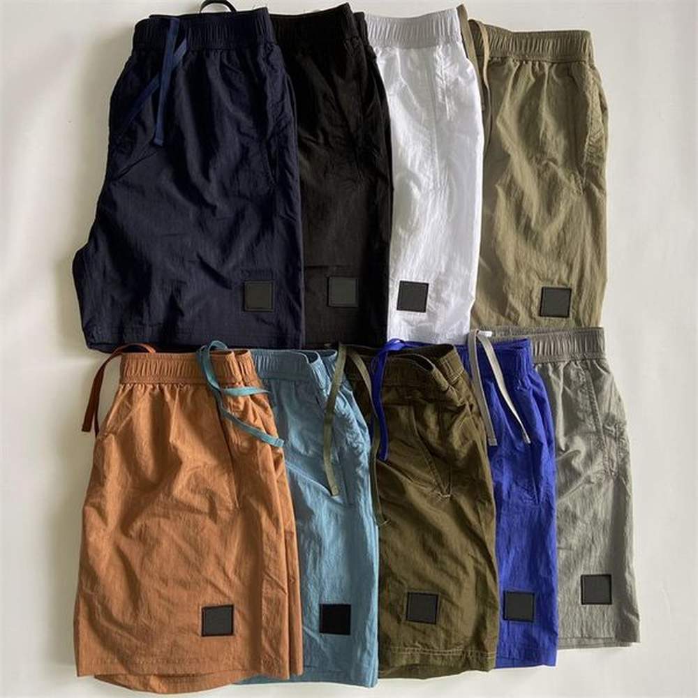 Designer Shorts Luxury Embroidery Mens Metal Nylon Shorts Fashion Hight Street Stone Shorts Quick Drying SwimWear Man Beach Pants