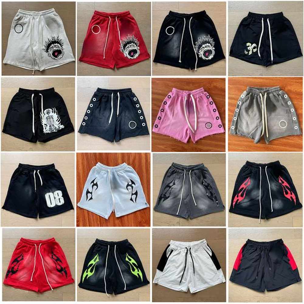 designer shorts mens shorts men jorts Letter Graphic Print Washed Shorts Hip Hop streetwear unisex black 100% cotton beach basketball runnin