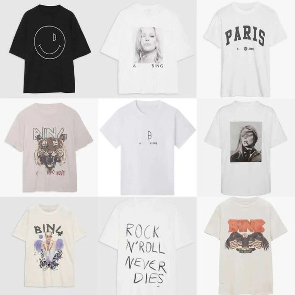 designer ss ab annie new niche t shirt pullover letter