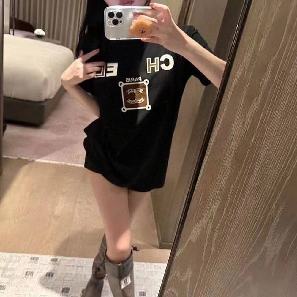 Designer Summer New Xiaoxiang Trendy Brand Men's and Women's High-end Couple Casual Half-sleeved Cotton T-shirt Short-sleeved Desi