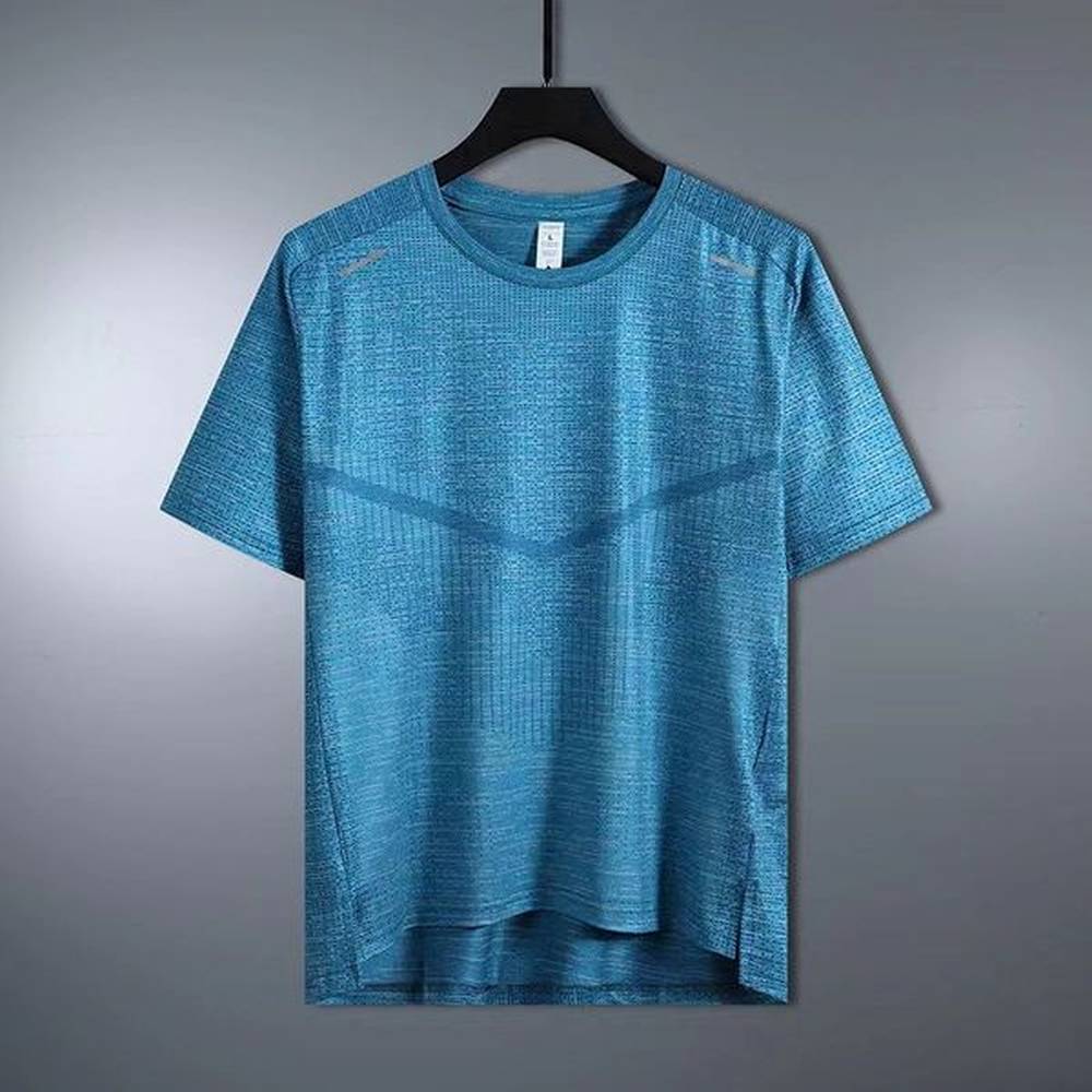 designer summer tech t shirt mens short sleeve ice silk t-shirts sports fitness basketball thin quick-dry solid color casual shirts reflecti