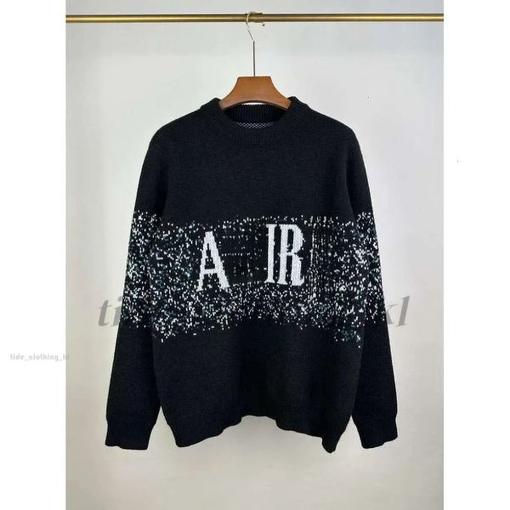 Designer Sweater Amirijacket Mens Womens Tops Trendy Letter Plush Hoodie Tassel Hoodie Broken Hole Loose Windproof Round Neck Sweathoodie Am