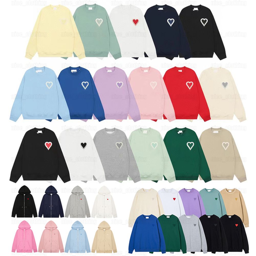 Designer Sweater Mens Womens Knit Sweatshirts Fashion Cardigan High Street Knitted Jumper Hoodies Pullover Europe Red Heart Embroidery Stree