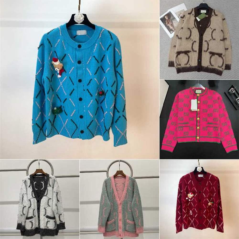 designer sweater woman cardigan soft cashmere knit tops long sleeves