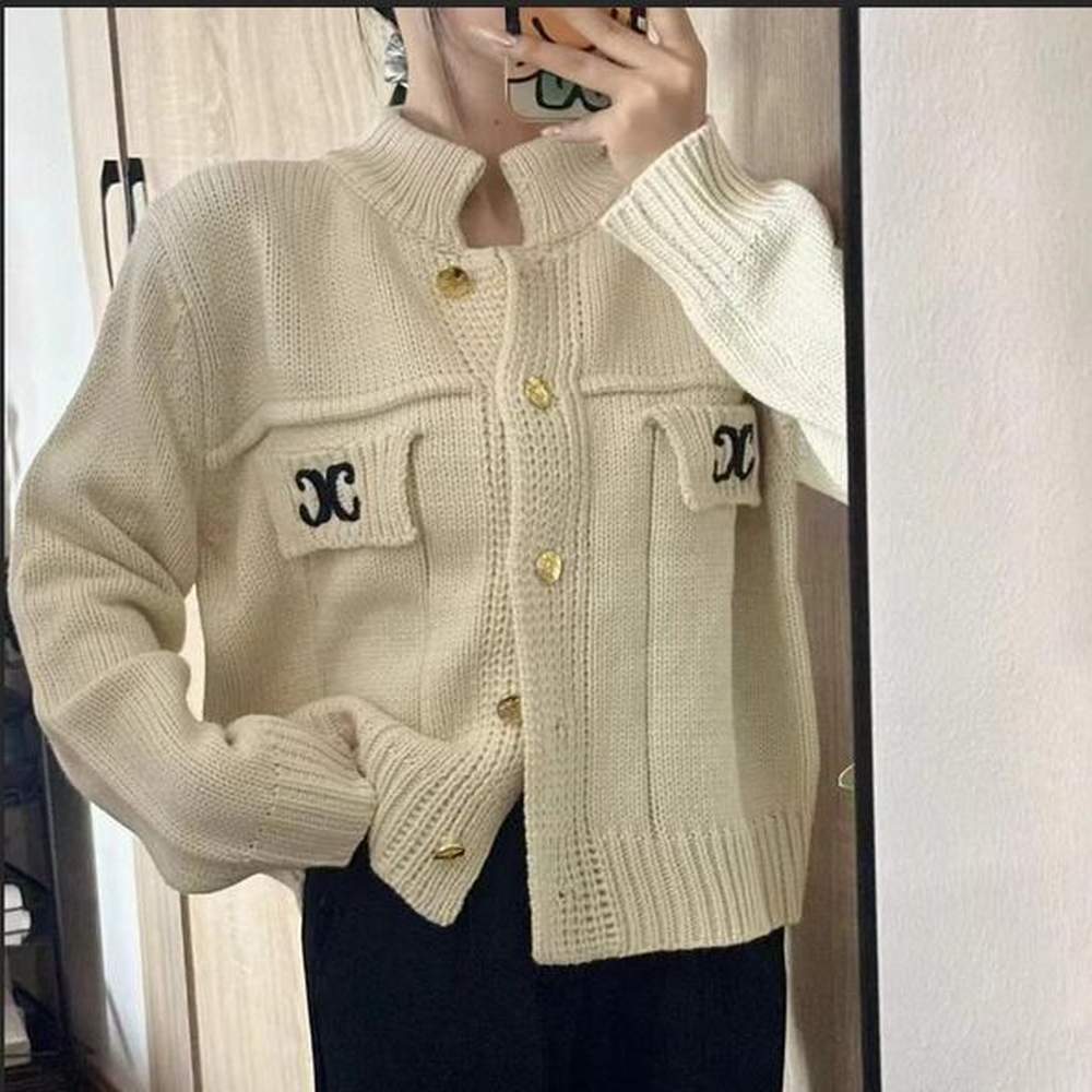 designer sweater womens fall cashmere jackets fashion brand embroidery wool