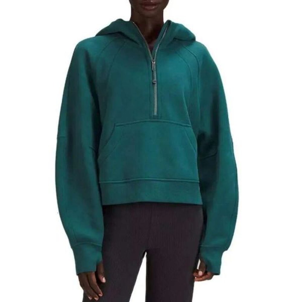 designer sweater yoga scuba half zip hoodie jacket womens define