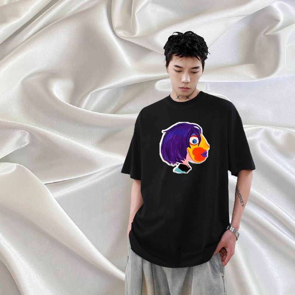2024 Designer T Shirt For Man Plus Size Cartoon Street wear Hip Hop Tshirt for Man Woman Round Neck Short Sleeve Loose