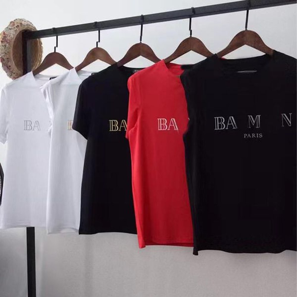 Designer t shirt Multiple color mens shorts womens fashion high street casual outdoor sports loose letter print with button decoration tops