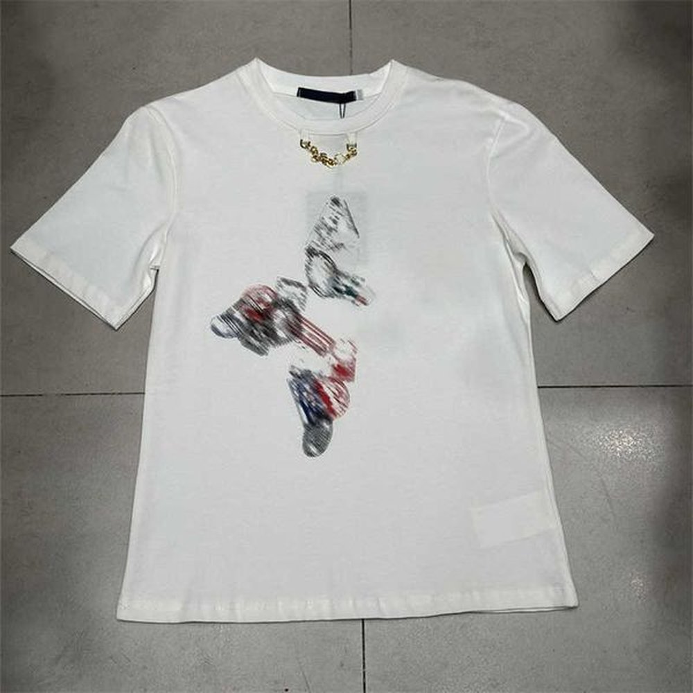 designer t shirt womens top luxury tshirt women fashion metallic