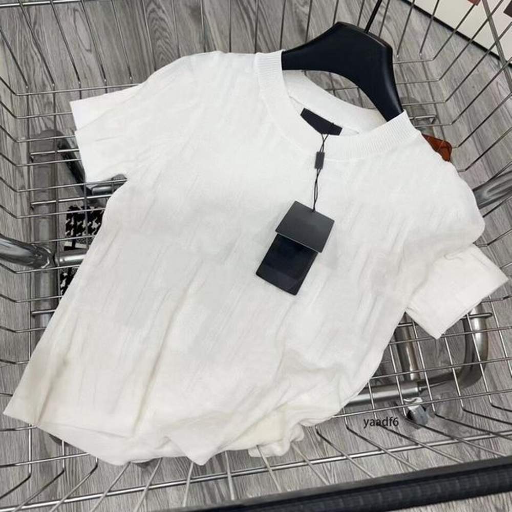 designer top womens t shirt luxury knits translucent pinhole breathable