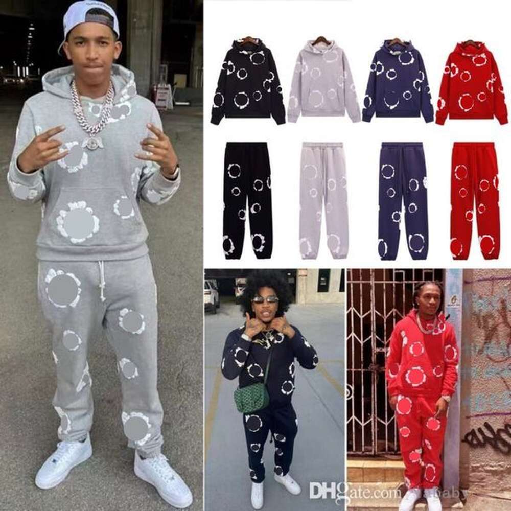 Designer Tracksuit Men Sportswear Casual Sweatsuit Two Piece Set Printed Long Sleeve Fleece Hooed Hoodie Short Sleeve T-shirt And Shorts Pan