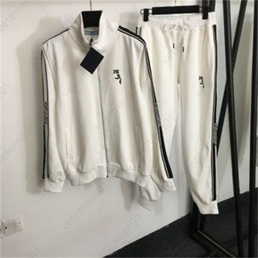 designer tracksuit sets for women two piece outfit standup collar