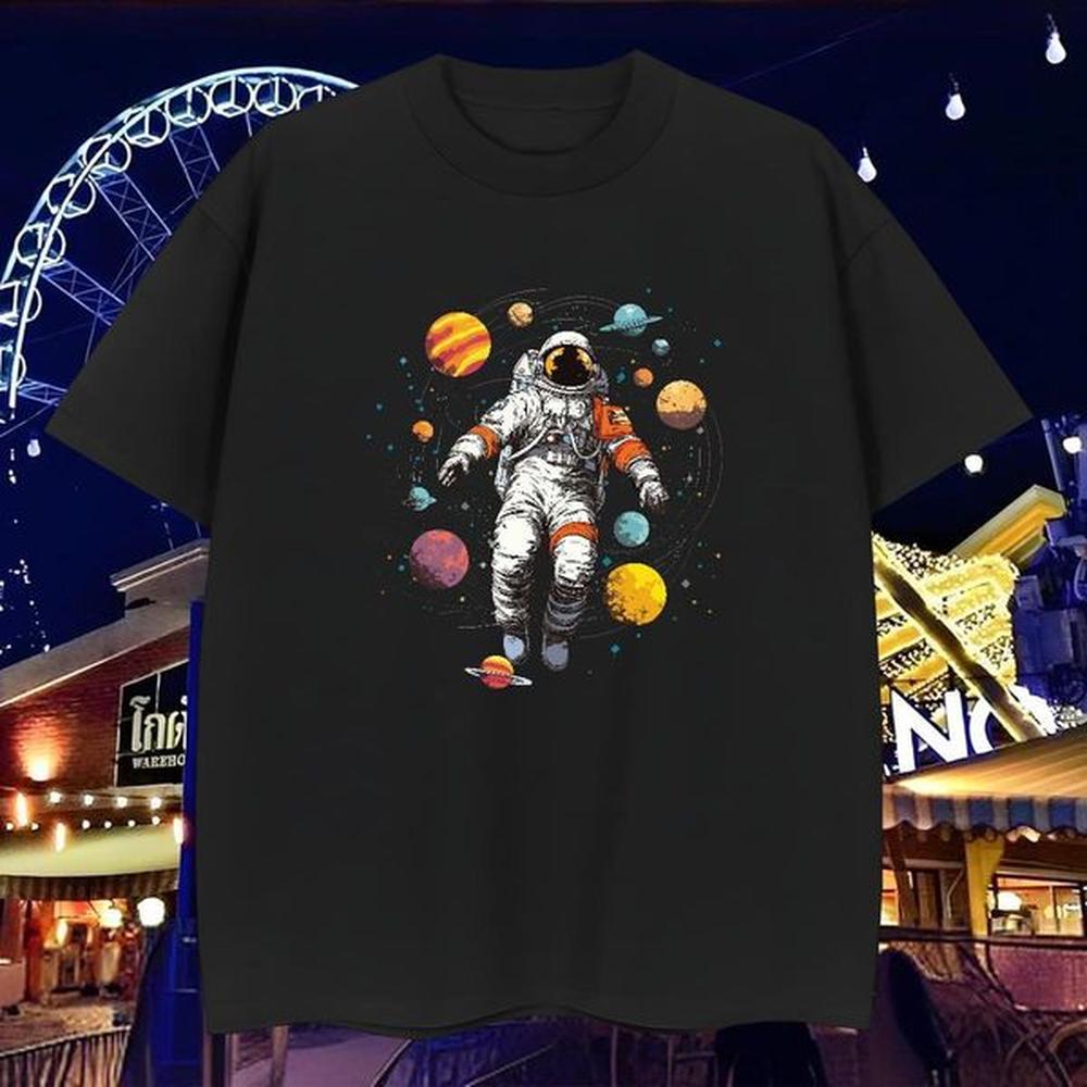 Designer T-Shirts cosmonaut 230g Pure Cotton Tshirts Anime Printing Street O Neck Short Sleeves DIY Anime Free Shipping Clothes