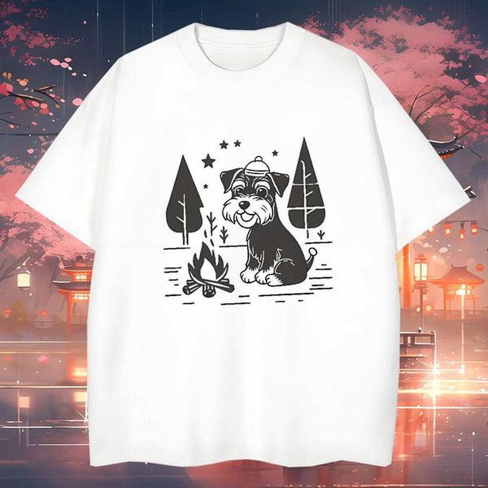 Designer Tshirts 230g 100% Cotton dog T Shirts Men Street Casual Round Neck Short Sleeve Oversized 4XL 2024 Tees Shirts