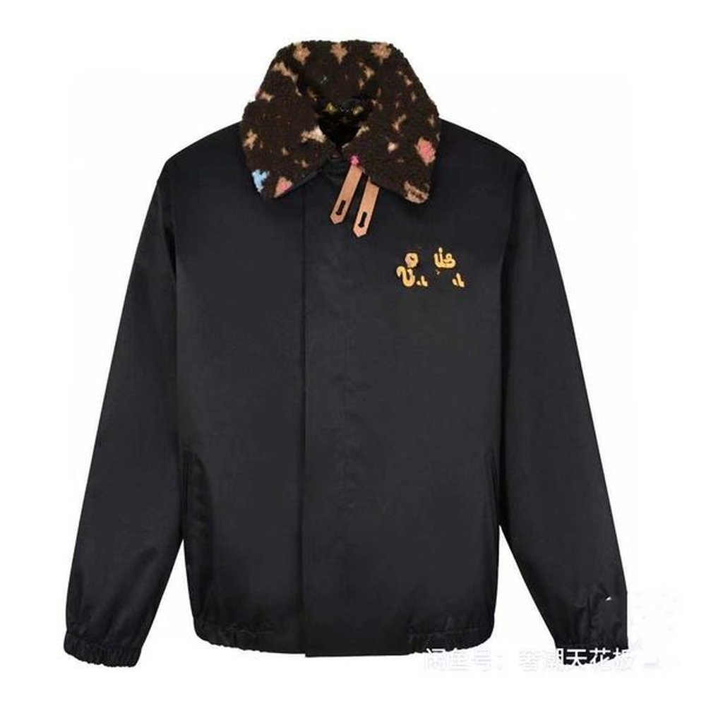 Designer V Cotton Jacket 2024ss Men's floral collar letter Warm Jacket Detachable suede collar and leather trim women's cotton jac