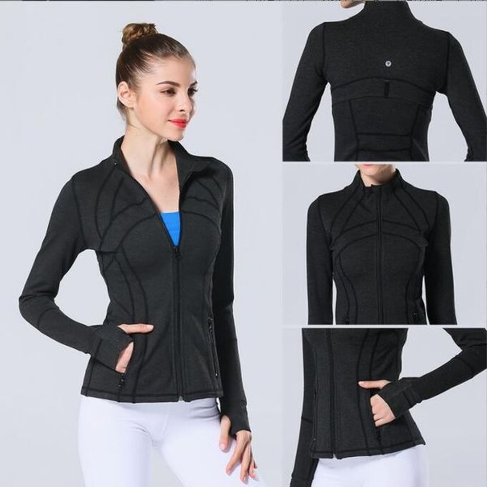designer women jackets for zipper quickdrying yoga clothes longsleeve thumb