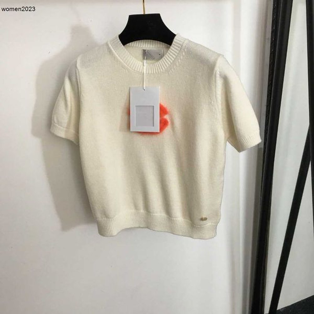 designer women knitwear brand logo decoration girl pullover size s